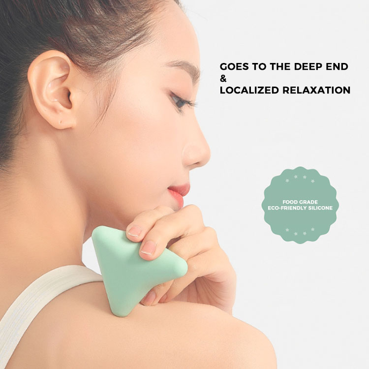 Silicon Triangular Massage Cone for Psoas Muscle Release & Back Neck Relief - Yoga Apparatus for Thoracic Spine, Scapula & Foot Care - Image 3