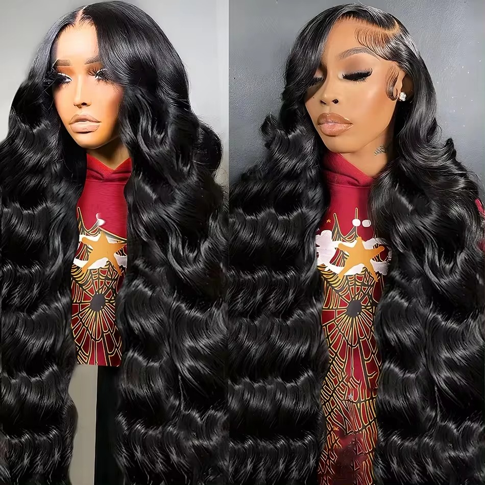 6x4 Density Virgin Human Hair Wigs for Black Women - Vietnamese Raw Hair with Transparent Lace Front, Pre-Plucked & Bleached Knots