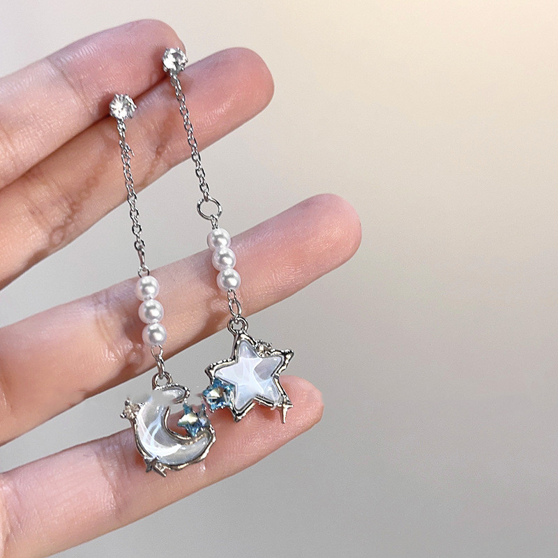 Asymmetric XINGX Tassel Stud Earrings for Women - Stylish & Unique Design - Image 3