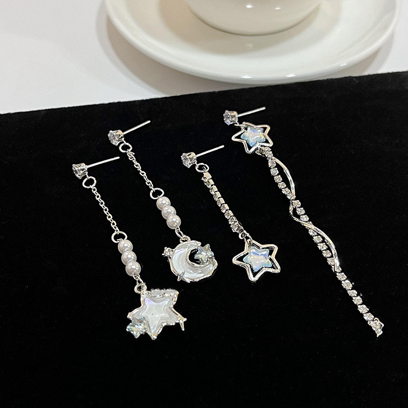 Asymmetric XINGX Tassel Stud Earrings for Women - Stylish & Unique Design - Image 5