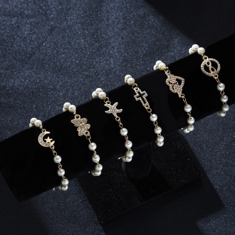 Adjustable Multi-Style Hollow Rhinestone Pearl Bracelet for Every Occasion - Image 43