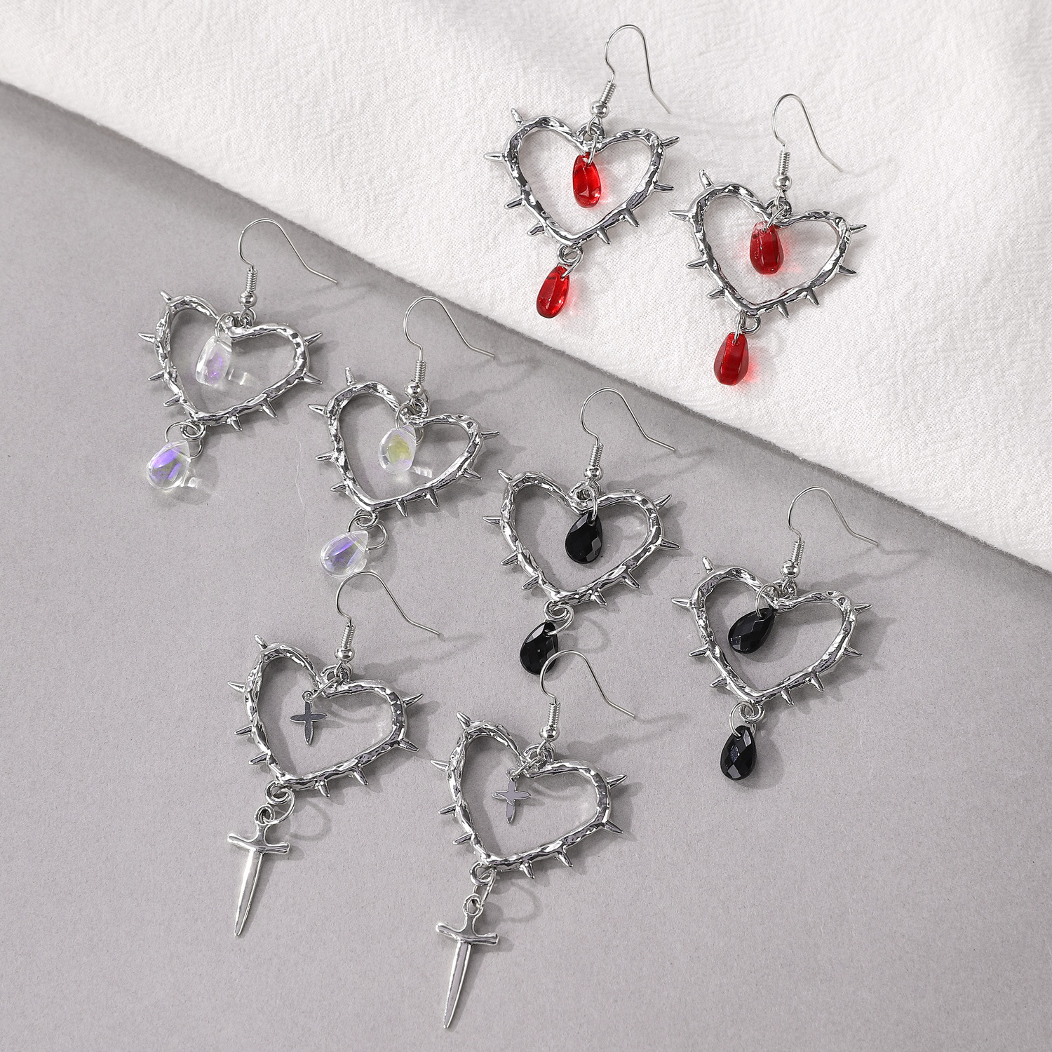 Stylish Handmade Thorn Cross Earrings for Women - Unique Fashion Accessory - Image 4