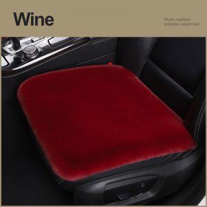Winter Plush Car Seat Cushion - Single Square Seat Cover for Comfort