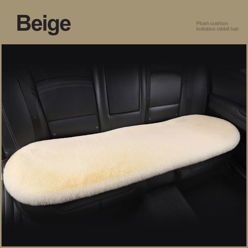 Winter Plush Car Seat Cushion - Single Square Seat Cover for Comfort - Image 6