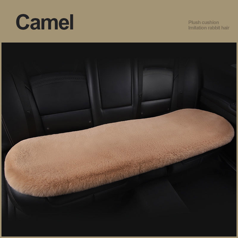 Winter Plush Car Seat Cushion - Single Square Seat Cover for Comfort - Image 7