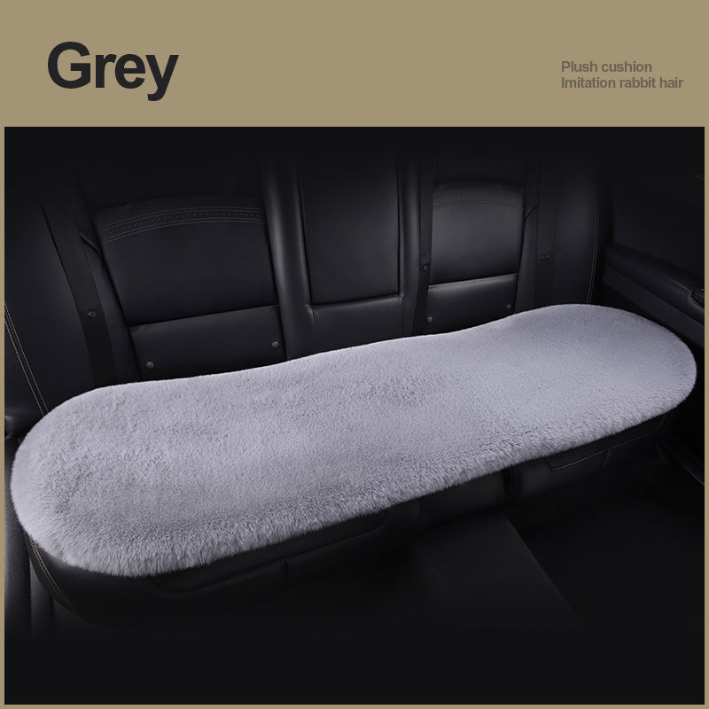 Winter Plush Car Seat Cushion - Single Square Seat Cover for Comfort - Image 9