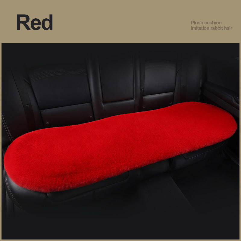 Winter Plush Car Seat Cushion - Single Square Seat Cover for Comfort - Image 12