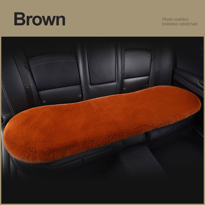 Winter Plush Car Seat Cushion - Single Square Seat Cover for Comfort - Image 14