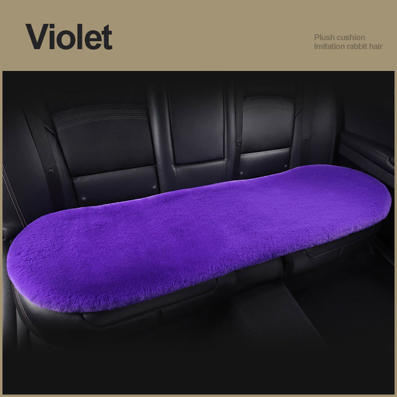 Winter Plush Car Seat Cushion - Single Square Seat Cover for Comfort - Image 15