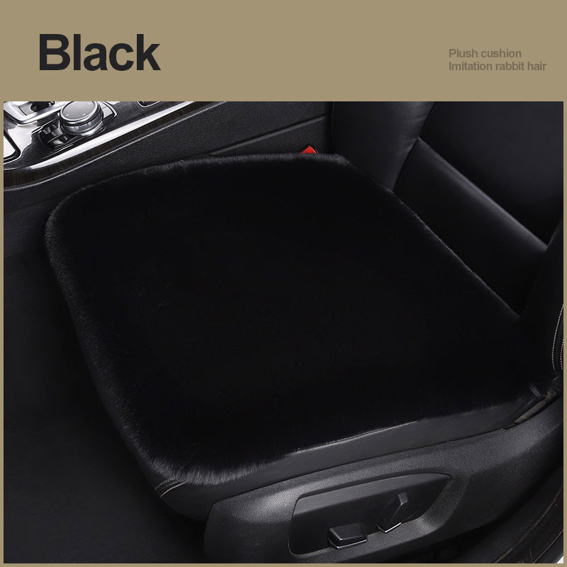 Winter Plush Car Seat Cushion - Single Square Seat Cover for Comfort - Image 22