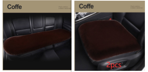 Winter Plush Car Seat Cushion - Single Square Seat Cover for Comfort - Image 27