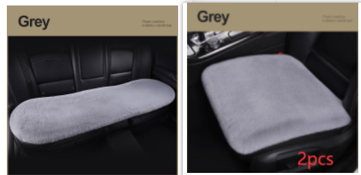Winter Plush Car Seat Cushion - Single Square Seat Cover for Comfort - Image 29