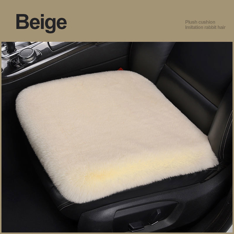 Winter Plush Car Seat Cushion - Single Square Seat Cover for Comfort - Image 33