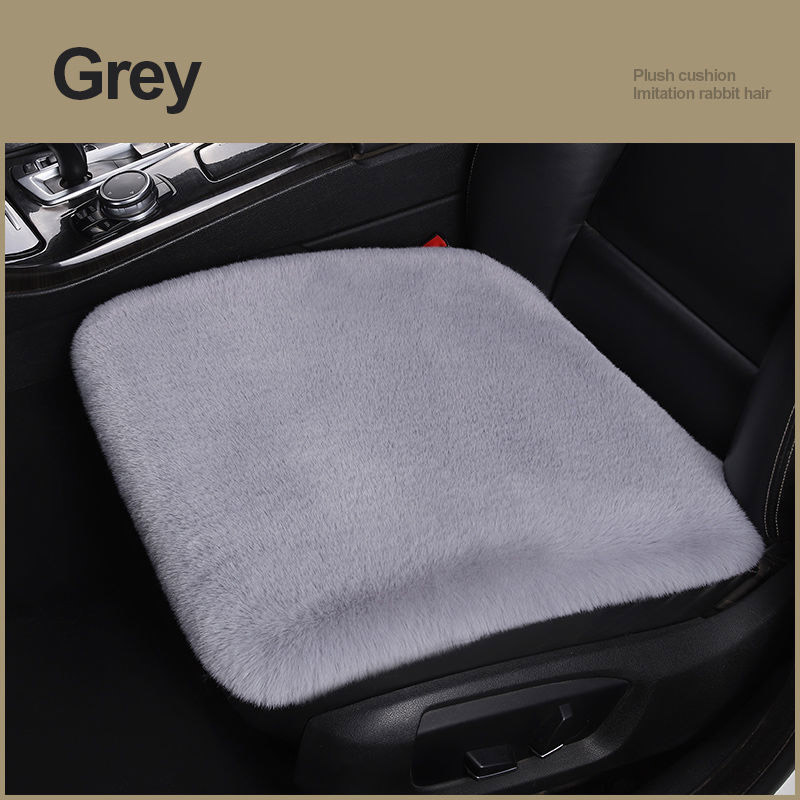 Winter Plush Car Seat Cushion - Single Square Seat Cover for Comfort - Image 40