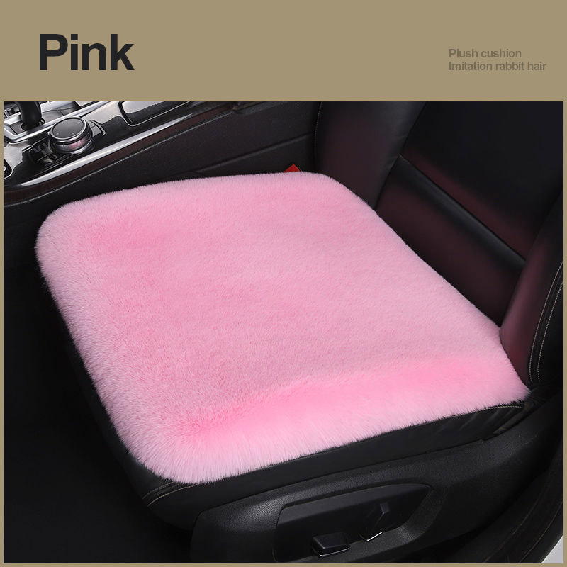 Winter Plush Car Seat Cushion - Single Square Seat Cover for Comfort - Image 41