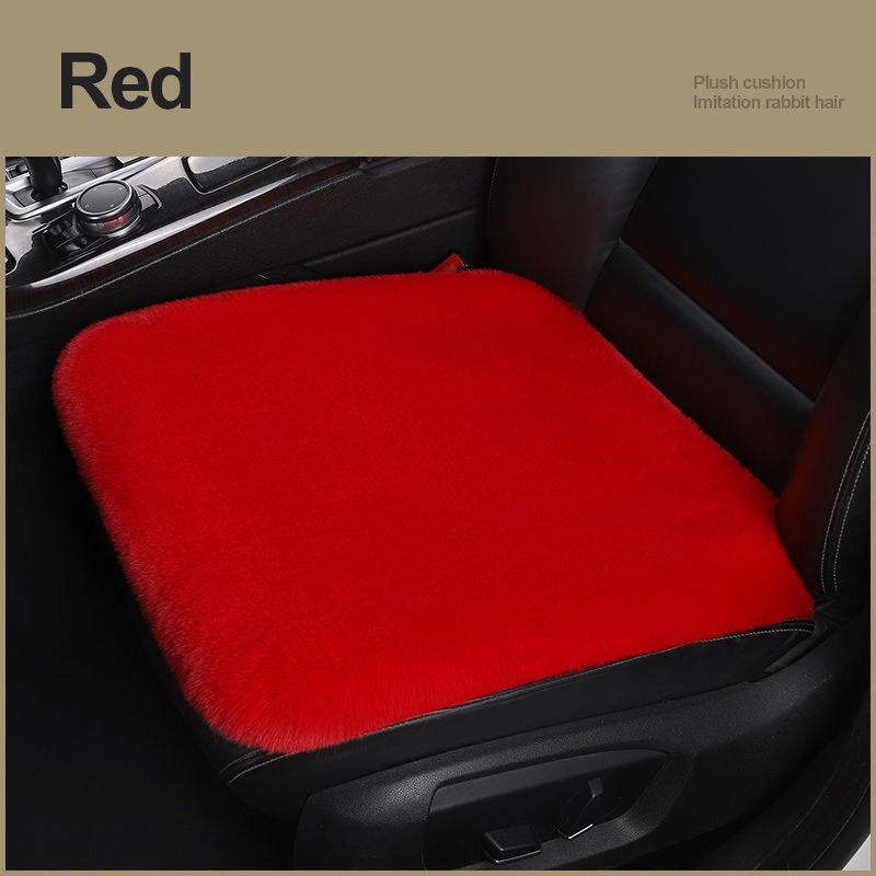 Winter Plush Car Seat Cushion - Single Square Seat Cover for Comfort - Image 42