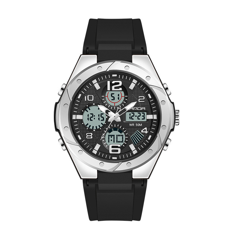 Men's Waterproof Dual Display Luminous Sports Watch for Couples - Stylish & Functional - Image 2