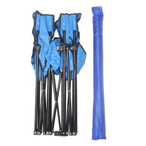 Blue Outdoor Beach Fishing Chair with Umbrella for Ultimate Comfort