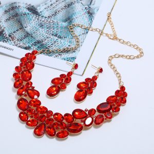 Stylish Two-Piece Jewelry Set: Necklace and Earrings Necklace Set