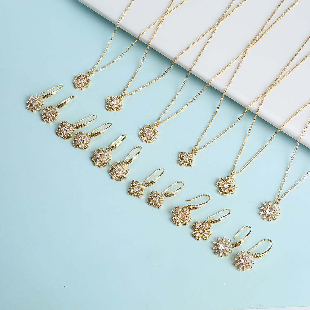 Micro-Inlaid Crystal Zircon Three-Piece Jewelry Set - Elegant & Stunning - Image 3