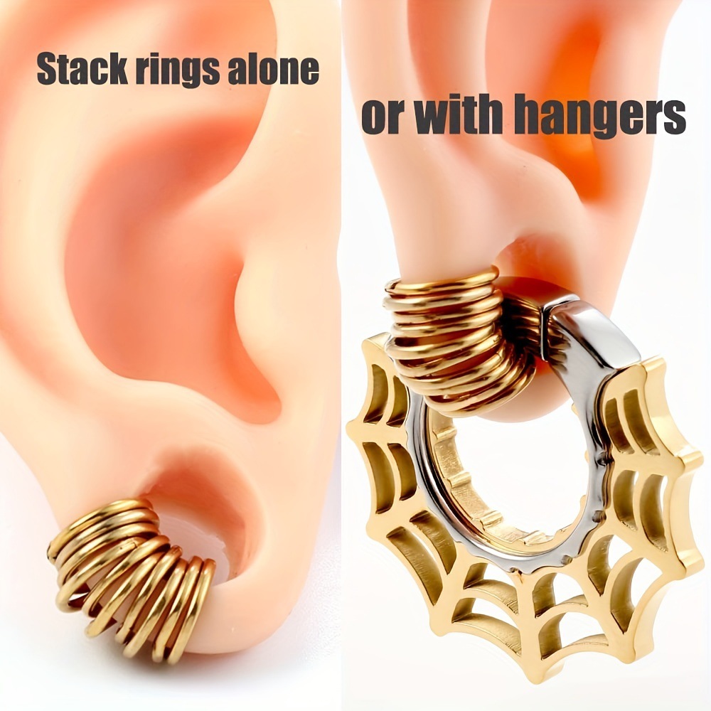 Stylish Stainless Steel Closed Stud Earrings for Effortless Elegance - Image 2