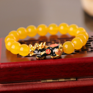 3D Gold-Plated PiXiu Bracelet - Stylish Feng Shui Jewelry for Prosperity