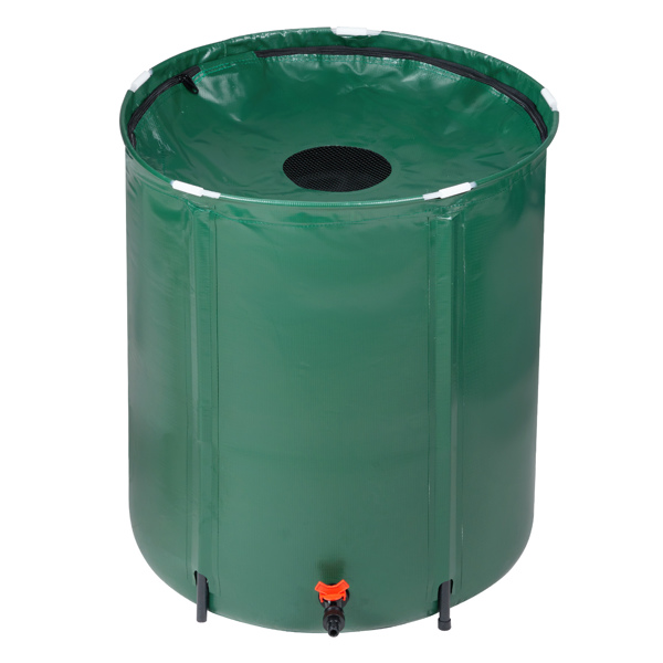 50 Gallon Green Folding Rain Barrel - Efficient Water Collector for Eco-Friendly Living