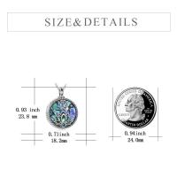 925 Sterling Silver Yoga Lotus Urn Necklace with Abalone Shell for Memorial Cremation Jewelry - Image 4