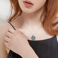 925 Sterling Silver Yoga Lotus Urn Necklace with Abalone Shell for Memorial Cremation Jewelry - Image 5