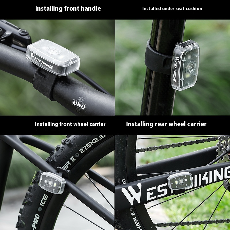 West Rider Bicycle Two-Color Mini Taillight - Night Safety Warning Light - Image 4