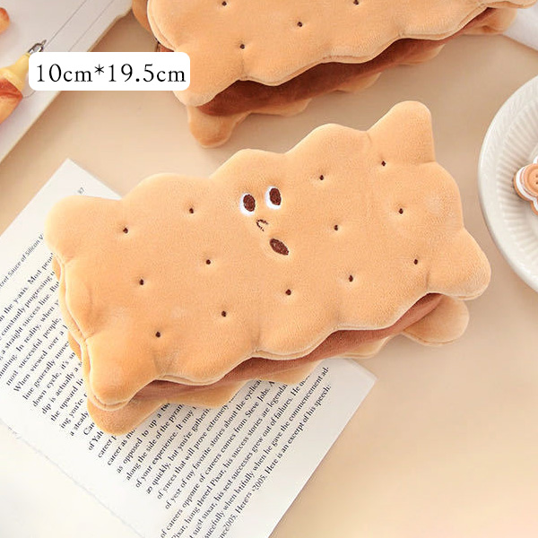 Plush Sandwich Biscuit Pencil Bag - Adorable and Functional Storage Solution - Image 11